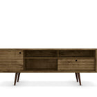 Manhattan Comfort Liberty Mid-Century Modern 71" TV Stand in Rustic Brown