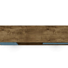 Manhattan Comfort Liberty Mid-Century Modern 71" TV Stand in Rustic Brown and Blue Slate