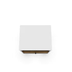 Manhattan Comfort Liberty Mid-Century Modern 18" Nightstand in White and Rustic Brown (1-Drawer)