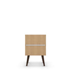 Manhattan Comfort Liberty Mid-Century Modern 18" Nightstand in Aqua Blue and White (2-Drawer)