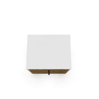 Manhattan Comfort Liberty Mid-Century Modern 18" Nightstand in White and Rustic Brown (2-Drawer)