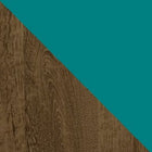 Manhattan Comfort Liberty Mid-Century Modern 18" Nightstand in Rustic Brown and Aqua Blue (2-Drawer)