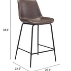 Zuo Byron Counter Stool Brown