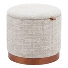 Zuo Fije Storage Ottoman Gray
