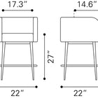 Zuo Horbat Counter Stool (Set of 2) Black