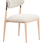 Zuo Equinox Armless Dining Chair (Set of 2) Oyster Gray & Natural