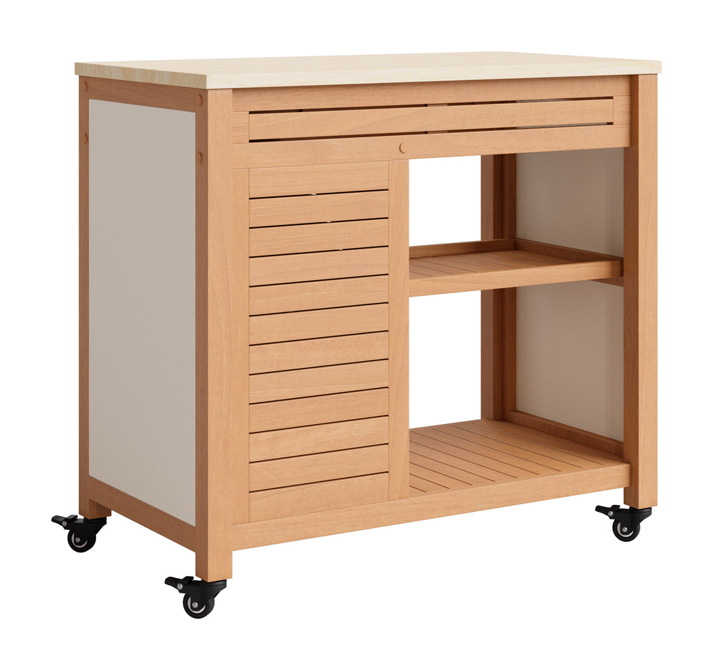 Zuo Valtan Bar Cart Natural