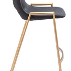 Zuo Desi Counter Stool (Set of 2) Black & Gold