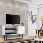 Manhattan Comfort Liberty Mid-Century Modern 43" TV Stand in White