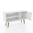 Manhattan Comfort Liberty Mid-Century Modern 43" TV Stand in White