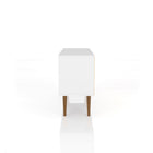 Manhattan Comfort Liberty Mid-Century Modern 43" TV Stand in White and Yellow