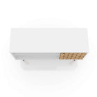 Manhattan Comfort Liberty Mid-Century Modern 43" TV Stand in Natural and White