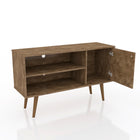 Manhattan Comfort Liberty Mid-Century Modern 43" TV Stand in Rustic Brown