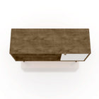 Manhattan Comfort Liberty Mid-Century Modern 43" TV Stand in Rustic Brown and White