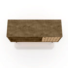 Manhattan Comfort Liberty Mid-Century Modern 43" TV Stand in Rustic Brown and Natural