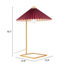 Zuo Charo Table Lamp Red & Gold