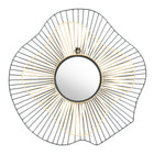Zuo Comet Round Mirror Black & Gold