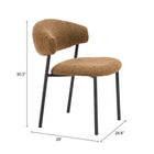 Zuo Seville Dining Chair (Set of 2) Brown Cork