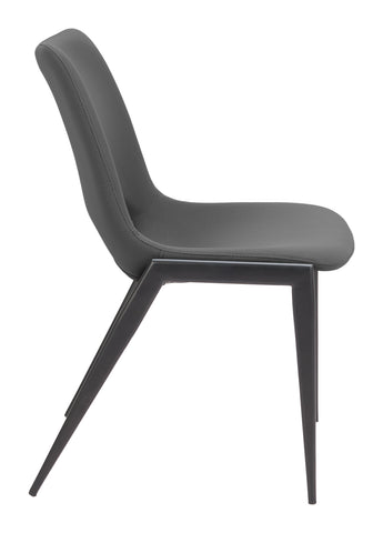 Zuo Desi Armless Dining Chair (Set of 2) Black