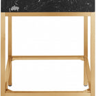 Meridian Furniture Marmo 24" Engineered Stone Top, Steel And Glass Base Vanity - Gold