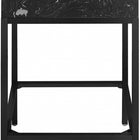 Meridian Furniture Marmo 24" Engineered Stone Top, Steel And Glass Base Vanity - Black