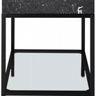 Meridian Furniture Marmo 36" Engineered Stone Top, Steel And Glass Base Vanity - Black