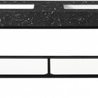 Meridian Furniture Marmo 60" Engineered Stone Top, Steel And Glass Base Vanity - Black