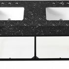 Meridian Furniture Marmo 60" Engineered Stone Top, Steel And Glass Base Vanity - Black
