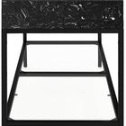 Meridian Furniture Marmo 60" Engineered Stone Top, Steel And Glass Base Vanity - Black