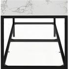 Meridian Furniture Marmo 60" Engineered Stone Top, Steel And Glass Base Vanity - Black