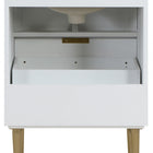 Meridian Furniture Modernist 24" Engineered Stone Top And Solid Wood Base Bathroom Vanity