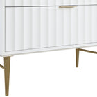 Meridian Furniture Modernist 36" Engineered Stone Top And Solid Wood Base Bathroom Vanity - Gold