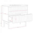 Meridian Furniture Modernist 36" Engineered Stone Top And Solid Wood Base Bathroom Vanity - Gold