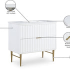 Meridian Furniture Modernist 36" Engineered Stone Top And Solid Wood Base Bathroom Vanity - Gold