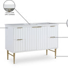 Meridian Furniture Modernist 48" Engineered Stone Top And Solid Wood Base Bathroom Vanity - Gold