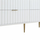 Meridian Furniture Modernist 60" Engineered Stone Top And Solid Wood Base Bathroom Vanity - Gold