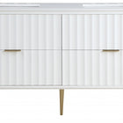 Meridian Furniture Modernist 60" Engineered Stone Top And Solid Wood Base Bathroom Vanity - Gold