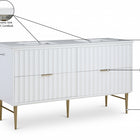 Meridian Furniture Modernist 60" Engineered Stone Top And Solid Wood Base Bathroom Vanity - Gold