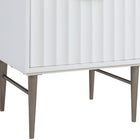 Meridian Furniture Modernist 24" Engineered Stone Top And Solid Wood Base Bathroom Vanity - Chrome