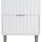 Meridian Furniture Modernist 24" Engineered Stone Top And Solid Wood Base Bathroom Vanity - Chrome