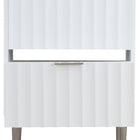 Meridian Furniture Modernist 24" Engineered Stone Top And Solid Wood Base Bathroom Vanity - Chrome
