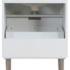 Meridian Furniture Modernist 24" Engineered Stone Top And Solid Wood Base Bathroom Vanity - Chrome