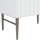 Meridian Furniture Modernist 30" Engineered Stone Top And Solid Wood Base Bathroom Vanity - Chrome