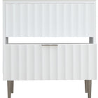 Meridian Furniture Modernist 30" Engineered Stone Top And Solid Wood Base Bathroom Vanity - Chrome