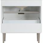 Meridian Furniture Modernist 30" Engineered Stone Top And Solid Wood Base Bathroom Vanity - Chrome