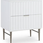 Meridian Furniture Modernist 30" Engineered Stone Top And Solid Wood Base Bathroom Vanity - Chrome