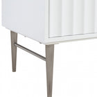 Meridian Furniture Modernist 36" Engineered Stone Top And Solid Wood Base Bathroom Vanity - Chrome