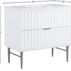 Meridian Furniture Modernist 36" Engineered Stone Top And Solid Wood Base Bathroom Vanity - Chrome