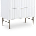 Meridian Furniture Modernist 36" Engineered Stone Top And Solid Wood Base Bathroom Vanity - Chrome