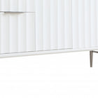 Meridian Furniture Modernist 48" Engineered Stone Top And Solid Wood Base Bathroom Vanity - Chrome